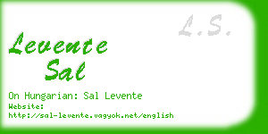 levente sal business card